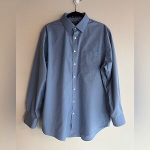 Nordstrom Men's Shop Smartcare Dress Shirt 16.5 34-35 Blue Gingham Trad Fit